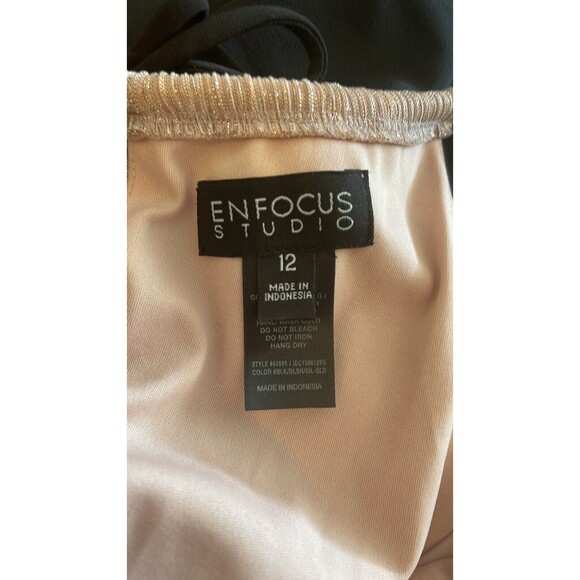 Enfocus Studio Dress. Ladies Size 12. Taupe And Black. - Picture 10 of 11